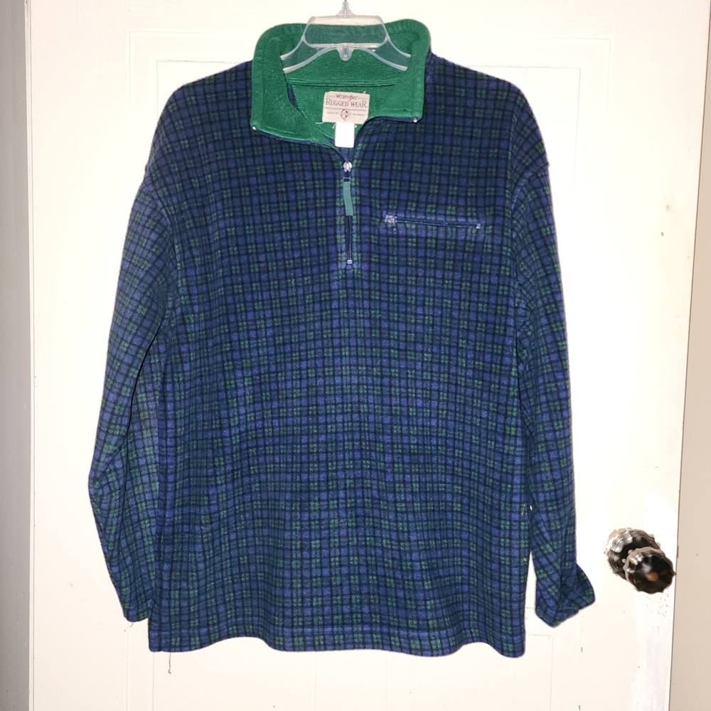 Wrangler Rugged Wear Fleece Quarter Zip Pullover Men's sz XL